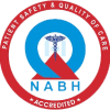 NABH Accredited Hospital certification logo representing National Accreditation Board for Hospitals and Healthcare Providers standards for patient safety, quality healthcare, and clinical excellence.